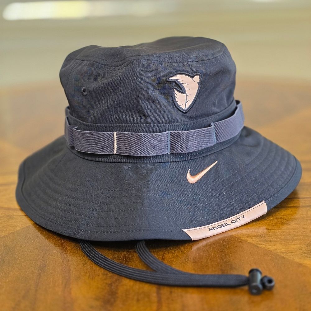 Nike Angel City Black Bucket Hat with Pink Accents Limited Edition Adjustable LA